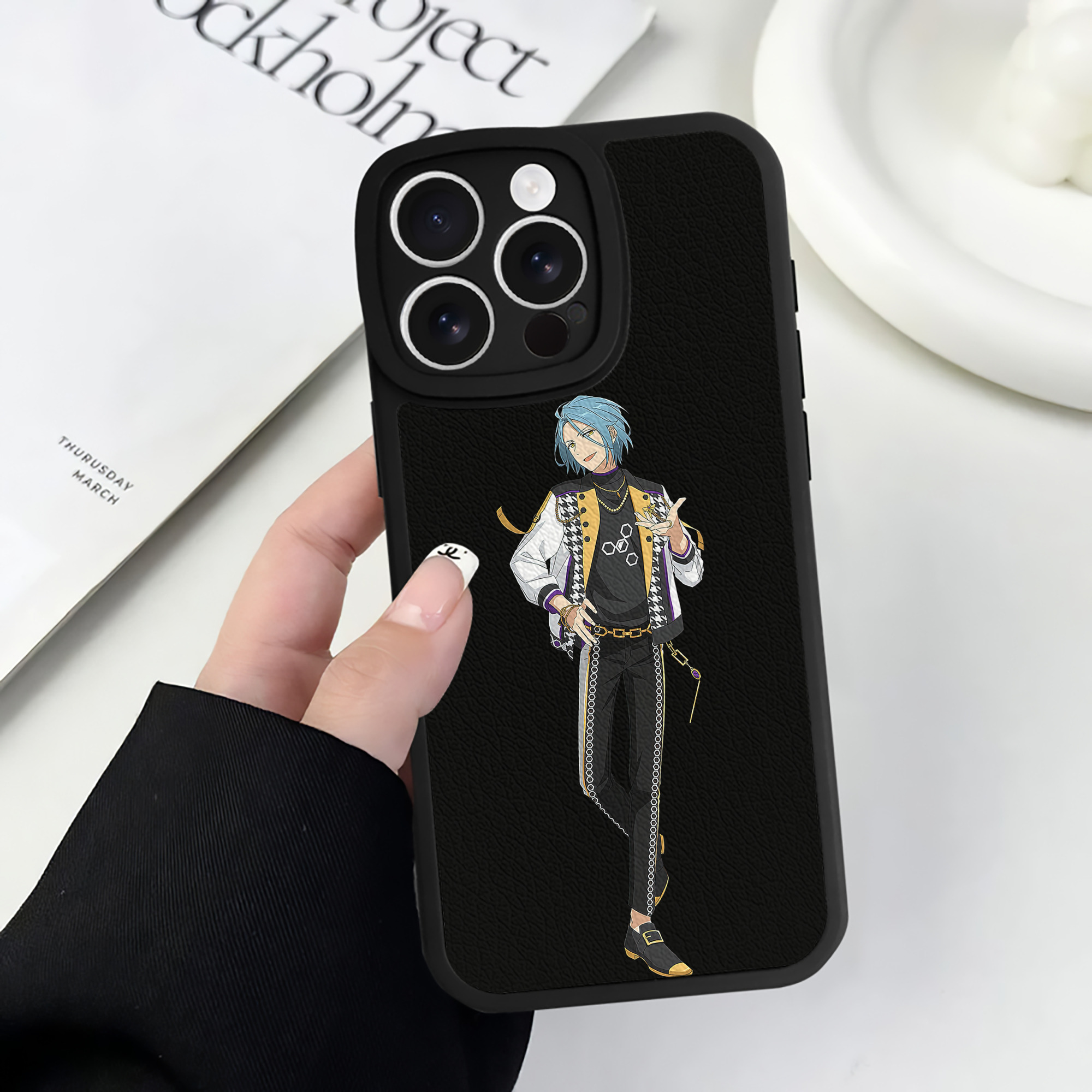（画像用） あんさんぶるスターズ! Ensemble Stars 【iPhone 16シリーズ対応】シリコンスマホケース（レザー調） 材質：シリコン